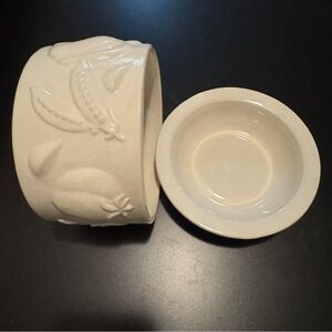 To Market To Market Dip Chiller 2 Piece Veggie Pattern Creamy White Ceramic.